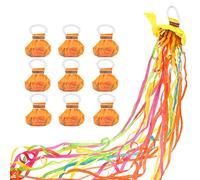 10Pcs Colorful Hand Throw Streamers Confetti Poppers Party Streamers Paper Throw Streamers No Mess Paper Crackers for New Years Party Birthday Wedding Celebrations