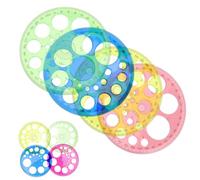 10pcs Colorful Plastic Protractors Bulk Set - Math Geometry Tools for Middle/High School Classrooms