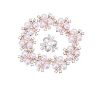 10Pcs Colorful Rhinestone Pearl Flower-Shaped Buttons Sparkling Crystal Hairpins Decor for Hat Clothes Apparel Sewing Accessory(Color 01)