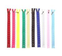 10pcs Colorful Sewing Zippers Lace Zipper Mixed Style Bud Silk Shape No.3 Nylon Zips for Sewing Clothing Purse Bags Accessories 25cm