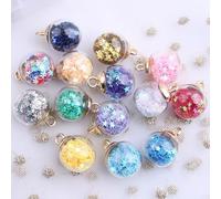 10PCS Colorful Transparent Star Sequins for Crystal Glass Balls Perfect for Holiday Decorations and Crafts (Light Purple)