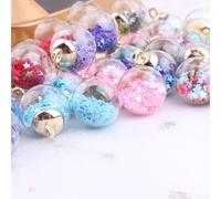 10PCS Colorful Transparent Star Sequins for Crystal Glass Balls Perfect for Holiday Decorations and Crafts (Gold)