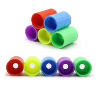 10Pcs Colorful Tube Bottle Connector Lightweight Water Vortex Connector Small Size Bottle Liter Connector Plastic Connector Tornado Bottle for Scientific Experiment