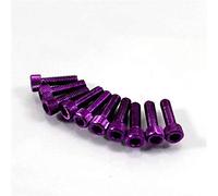 10PCS Colorful Universal 6MM Racing Motocross Part Kit Fairing Dirt Pit Bike Moto Fixing Nuts Bolts Accessories Motorcycle Screw (Color : Purple)