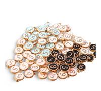 10pcs Colors Double-sided 0-9 Number Charms Pendants for Making Necklace D.I.Y Bracelet Gifts Supplies Sculpture