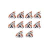 10Pcs Compact Wire Conductor Connector, T-Shape Lever Nut Wire Connector, Quick Splitter 3 Way Electrical Connectors