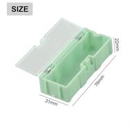 10PCS Component Storage Box for Electronic Parts, SMT Organizer with 90° Access, Stackable Plastic Case 75x31.5x21.5mm