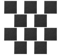 10pcs Compost Bin Filter Pad Sponge Square Odour Removal for Kitchen | Universal Fit for Compost Bucket Maintenance, Textured Black Sheet, Secure Moisture Control, Replacement Accessory