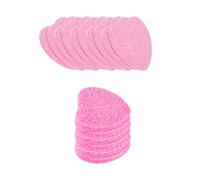 10Pcs Compressed Facial Sponges Heart Shaped Cleansing Pad Reusable Cleansing Pads for Makeup Removal Exfoliation(Pink)