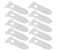 10Pcs Compressor Valve Plate | 62mm Steel Tongue Shape Replacement | Heat & Oxidation Protected | for Medium - Sized Cylinder Maintenance/Repair