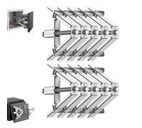 10Pcs Concealed Junction Box Repair Device, Electrical Box Repair Outlet Box Repair Clips with Support Rod, Back Box Repair Clip for 86/118 Type Wall Socket, Compatible with Switch Socket