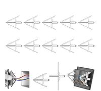 10PCS Concealed Junction Box Repair Device - Electrical Outlet Fixing Device with Support Rod, Back Box Repair Clip for 86/118 Type Wall Socket, Wall Box Repair Tool for Electricians