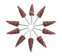 10Pcs Cone Abrasive Cloth Sanding Flap Wheels,Abrasive Sanding Flap Wheel Assortmen Kit,80 Grit Shank Cone Abrasive Flap Sanding Wheel