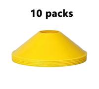 10Pcs Cone Set Football Training Equipment For Kid Pro Disc Cones Agility Exercise Obstacles Avoiding Sport Training Accessories yellow 12.5cm