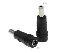 10PCS Connector For Dc Power Connector Conversion Head Jack Female Socket 5.5 * 2.1mm Turn To Male 5.5 * 2.5mm