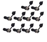 10pcs Connector GX16 M16 Waterproof Docking Back nut Male&Female and Socket 2pin3pin4pin5pin6pin7pin8pin9pin10pin(Back nut 3P 10PCS)