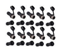 10pcs Connector GX16 M16 Waterproof Docking Back nut Male&Female and Socket 2pin3pin4pin5pin6pin7pin8pin9pin10pin(Docking 3P 10PCS)