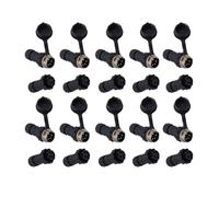 10pcs Connector GX16 M16 Waterproof Docking Back nut Male&Female and Socket 2pin3pin4pin5pin6pin7pin8pin9pin10pin(Docking 5P 10PCS)