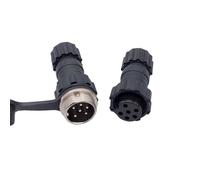 10Pcs Connector GX16 M16 Waterproof Docking Back Nut Male&Female &Socket 2pin3pin4pin5pin6pin7pin8pin9pin10pin(Docking 6P 10PCS)