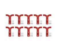 10Pcs Connector T Bar Handle 120A Red Grey Sturdy Plastic Grip Fast Charging For Forklift Battery Charger Heavy Duty Use