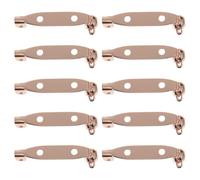10pcs Copper Bar Pins for Brooch Bases, Golden Flat Back Safety Catch