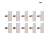 10Pcs Copper Rabbit Drinking Fountain PVC 3 Way Automatic Rabbit Drinker Water Feeder Chew Resistant No Spill Easy Install for Small Animals Rabbits Ferrets (4 points drinking fountain)