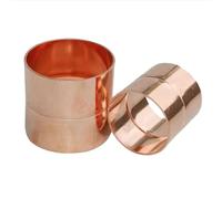 10PCS Copper Straight Coupling Fittings for 16mm-50mm Pipes | Premium Welding Joint Connectors for HVAC & Refrigeration(ID16*T1.5mm)