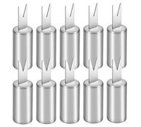 10pcs Corn Cob Holders, Stainless Steel Corn on The Cob Skewers, Creative Corn Cob Forks for Home Cooking Barbecue, Parties, Picnics, Camping (Silver)