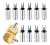10pcs Corn on The Cob Skewers, Stainless Steel Corn Holders, Sweetcorn Holders Corn On Cob Forks for BBQ Camping Picnics Kitchen Party Tools