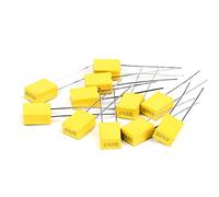 10Pcs Correction Capacitor Polypropylene Safety Film Capacitor 5% 100V 102J 103J 104J 153J 154J 222J 223J 224J Energy storage elements (Size : 1uF 105J)
