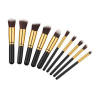 10PCS Cosmetic Makeup Brush Brushes Set Foundation Powder Eyeshadow BK Huge Makeup Brush (Black, One Size)