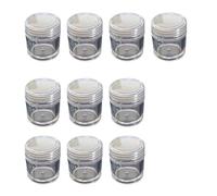 10pcs Cosmetic Storage Container With With 12 Holes Sifter And Lids Clear Plastic Loose Powder Jar For Travel Use Transparent Colored Cosmetic Refill Bottles