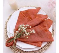 10pcs Cotton Cloth Napkins Gauze Fabric Blue 30x30cm for Wedding Party Birthday Tea Towel Table Baby Shower Christmas Napkins