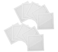 10pcs Cotton Cocktail Napkins White 11.5cm Reusable | Washable Absorbent Cloth, Minimalist Modern Style for Dinner and Wedding Party Table Settings