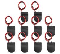 10PCS CR2032 Battery Holders, 1x 3V Black Coin Cell Battery Socket Holder Case Box with 15 cm Wire Lead ON-OFF Switch for Electronics DIY Projects