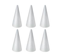 10pcs Craft Foam Cone White Cones Christmas Tree Polystyrene Foam Disc for DIY Home Craft Project Christmas Tree Table Centerpiece (14.3x6.2cm)