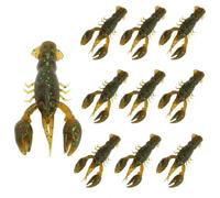 10pcs Crawfish Soft Lure Fishing Lure Crawdad Bait PVC Shrimp Artificial Soft Lure Baits for Bass Fishing Crayfish Baits Swimbait (A pack of ten)