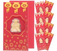 10pcs Creative Red Packets with Gold Foil for Chinese New Year