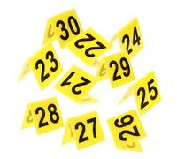10pcs Crime Scene Evidence Number Markers Table Signs Triangle Acrylic Number Markers 21-30 for Detective Clue Games and Role-playing Accessories