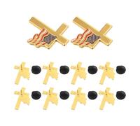 10pcs Cross Flag Brooch Alloy Lapel Pin for Church Special Events