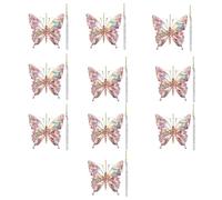 10Pcs Crystal Butterfly Acrylic Pendant 2D Acrylic Butterfly Colorful Wall Decor Crystal Butterflies Car Hanging Ornament 2D Suncatcher Painting Ornament Butterflies Hanging Diamond Art Pendant Kit