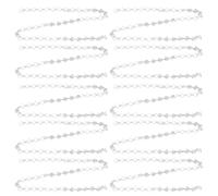 10pcs Crystal Chain Garland, Acrylic Bead Strand for Wedding Party Decoration, Adjustable Transparent Rhinestone Hanging Chain with Metal Rings for Chandelier Christmas Tree DIY