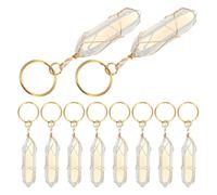 10pcs Crystal Hair Braid Charms for Dreadlocks and Braids | Wire Loop Structure, White Vintage Style, Special Events and Club Nightlife, Mix and Match Styling