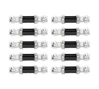 10PCS Current Measuring Shunt Resistor, DC Ammeter Shunt, 75mV 120% Overload Manganese Copper Alloy Shunt for Power Generation System with One Piece Welded Design (300A)