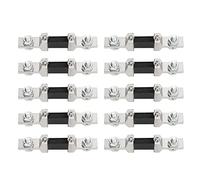 10PCS Current Measuring Shunt Resistor, DC Ammeter Shunt, 75mV 120% Overload Manganese Copper Alloy Shunt for Power Generation System with One Piece Welded Design (250A)