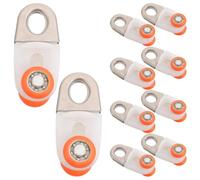 10pcs Curtain Track Rollers with Built in Bearing | Stainless Steel and Plastic Parts, Tightly Fitted Interface, Quiet Movement, DIY Fitting, Enhances Draping
