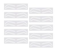10Pcs Customizable Eyebrow Guide Stickers White Waterproof Adhesive Templates for Flawlessly Brow Shaping Long Lasting Eyebrow Makeup Accessories
