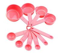 10Pcs Cute Baking Cup Kitchen Coffee Spoon Set Tablespoon Cooking Measuring Tool Pink