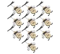 10pcs Cute Bee Hair Clips Glitter Mini Metal Barrettes