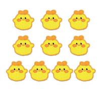 10Pcs Cute Chick Iron on Patches Easter Embroidered Applique Little Yellow Chicken DIY Patches Sewing Craft for Easter Party Clothing Jacket Jeans Backpack Hat Decoration